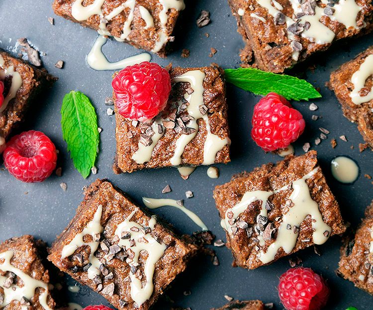 Healthy Vegan Gluten Free Tahini Brownies