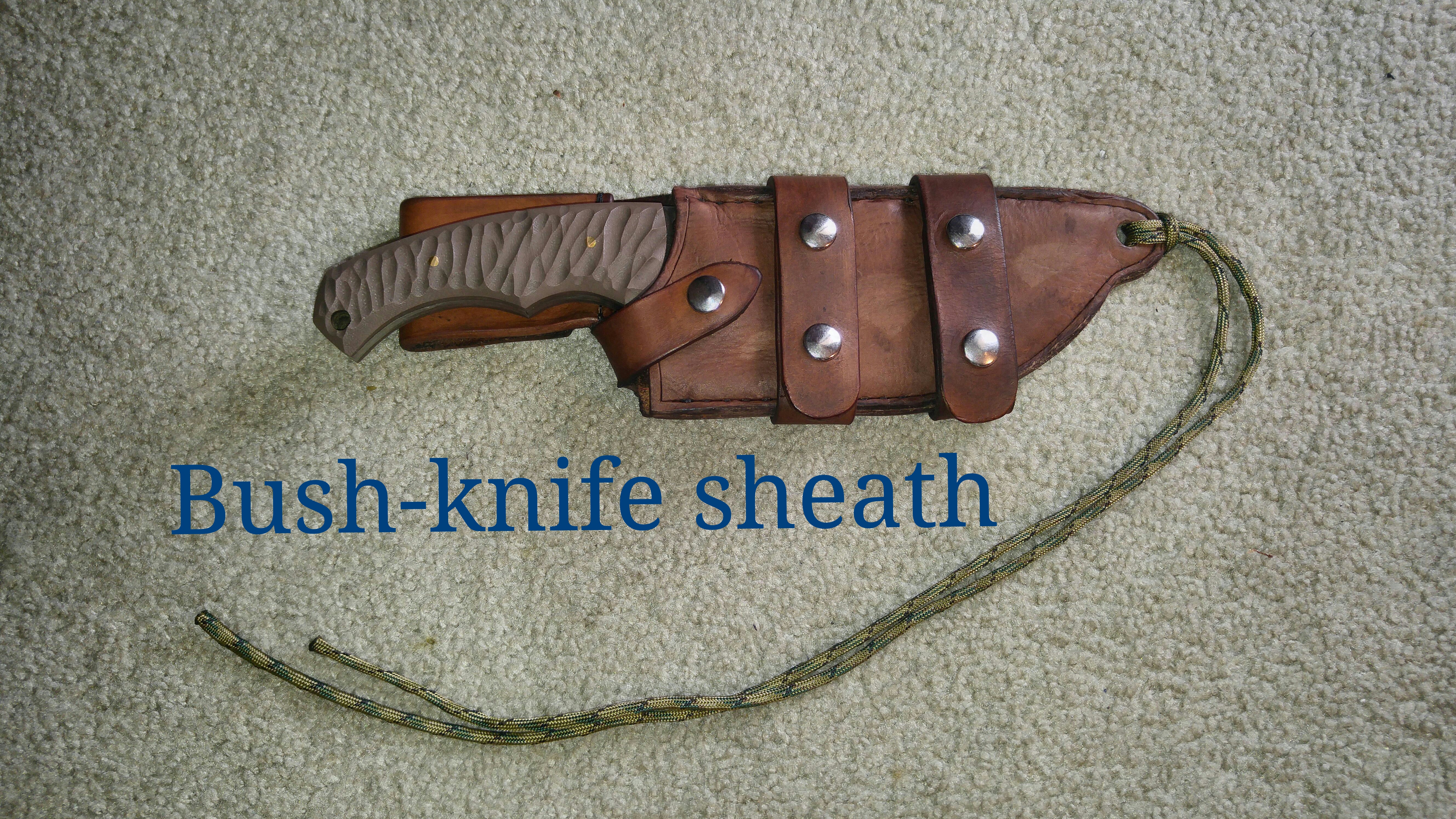 leather bush-knife sheath