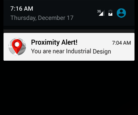 Proximity Alert (Geofencing) TfCD