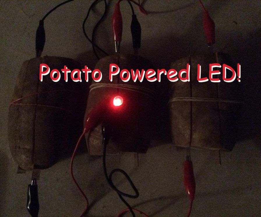Potato Powered LED!