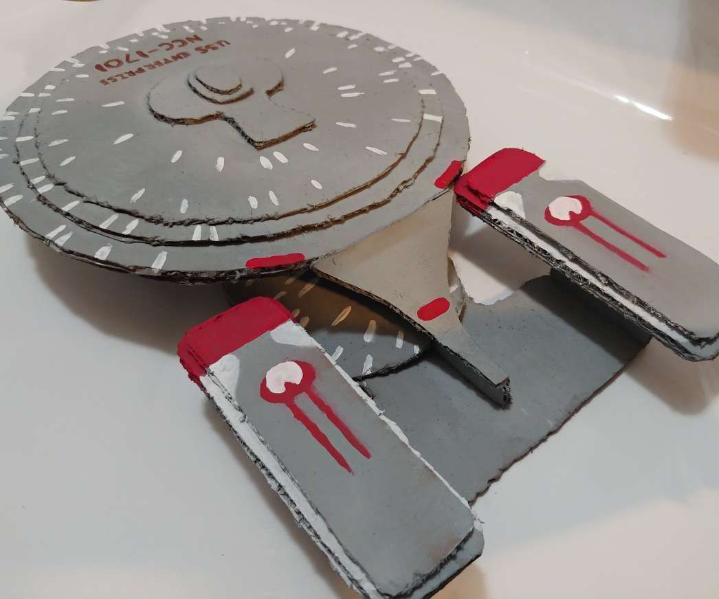 Star Ship Enterprise From Cardboard