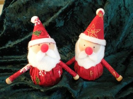 Make a Christmas Santa ornament for your your table, or just for the fun of it. HO HO HO
