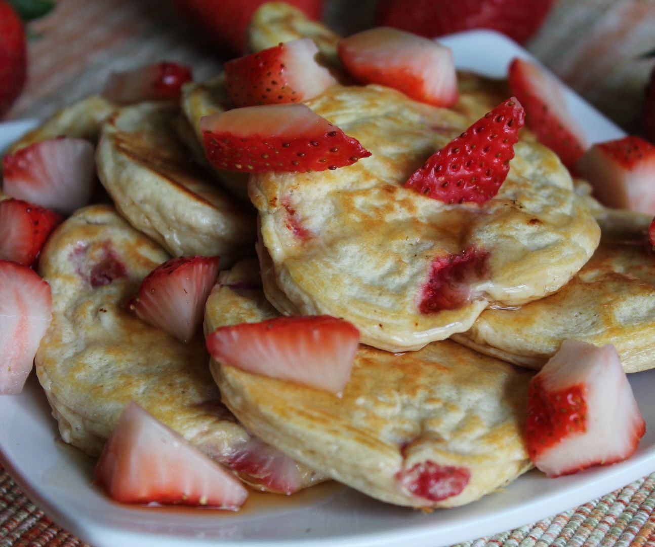 Strawberry Vanilla Pancakes