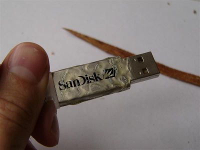Glue the Leather and USB Drive Edges.