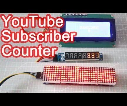 How to Make REAL TIME YouTube Subscriber Counter, Wifi ESP8266 Low Cost Under $10 #youtubecount