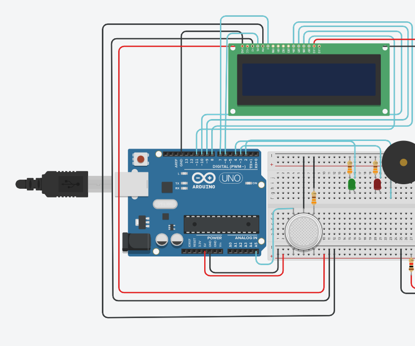 Anay Shah Gas Detector Arduino Tinkercad 5 Steps Instructables