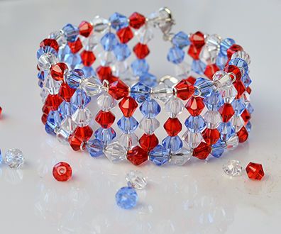 Easy Pandahall Tutorial - How to Make Handmade Blue and Red Glass Bead ...