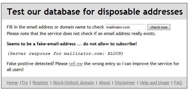 Ban Disposable Email Addresses in Forums and Blogs