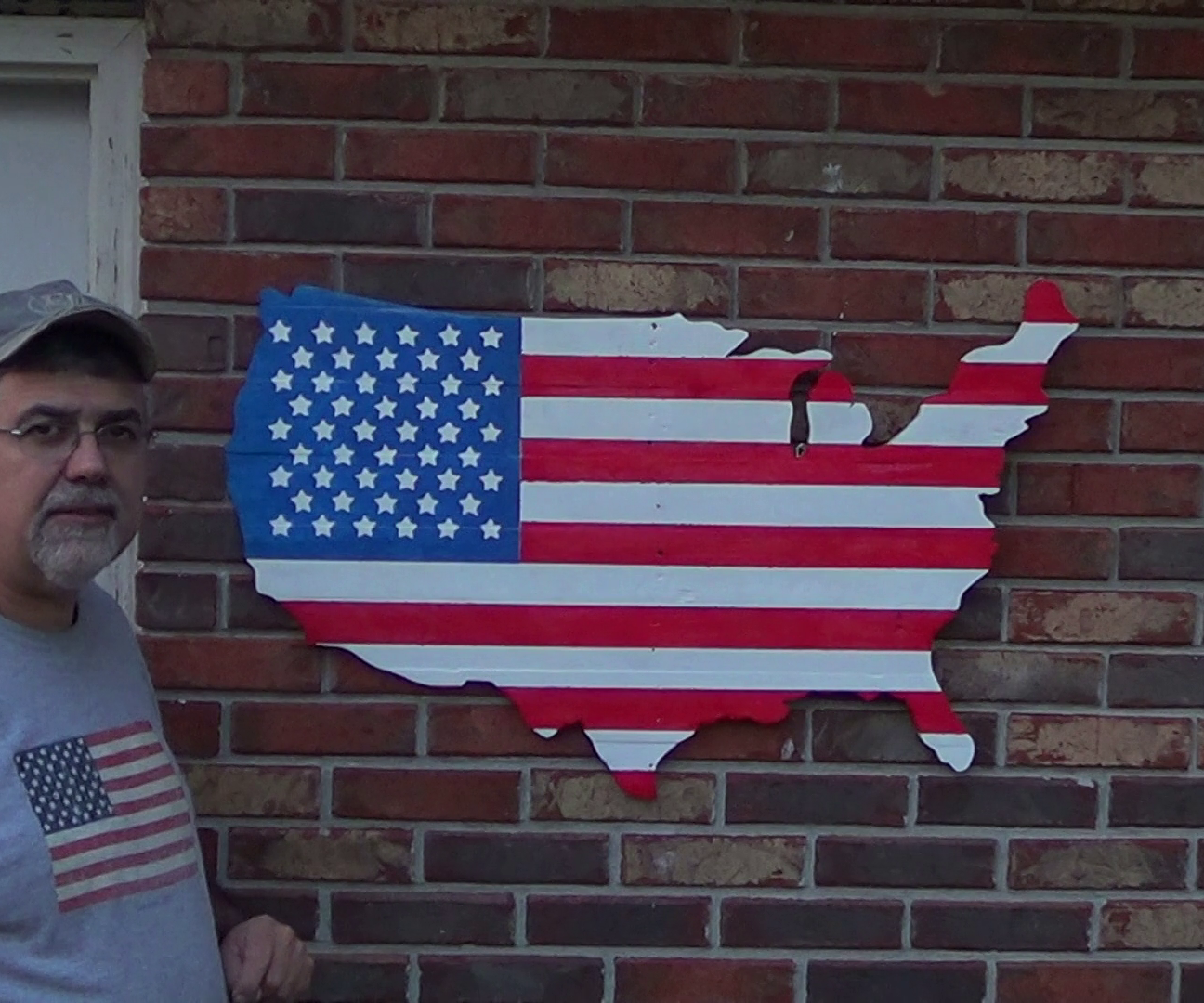 USA Shaped Pallet Flag