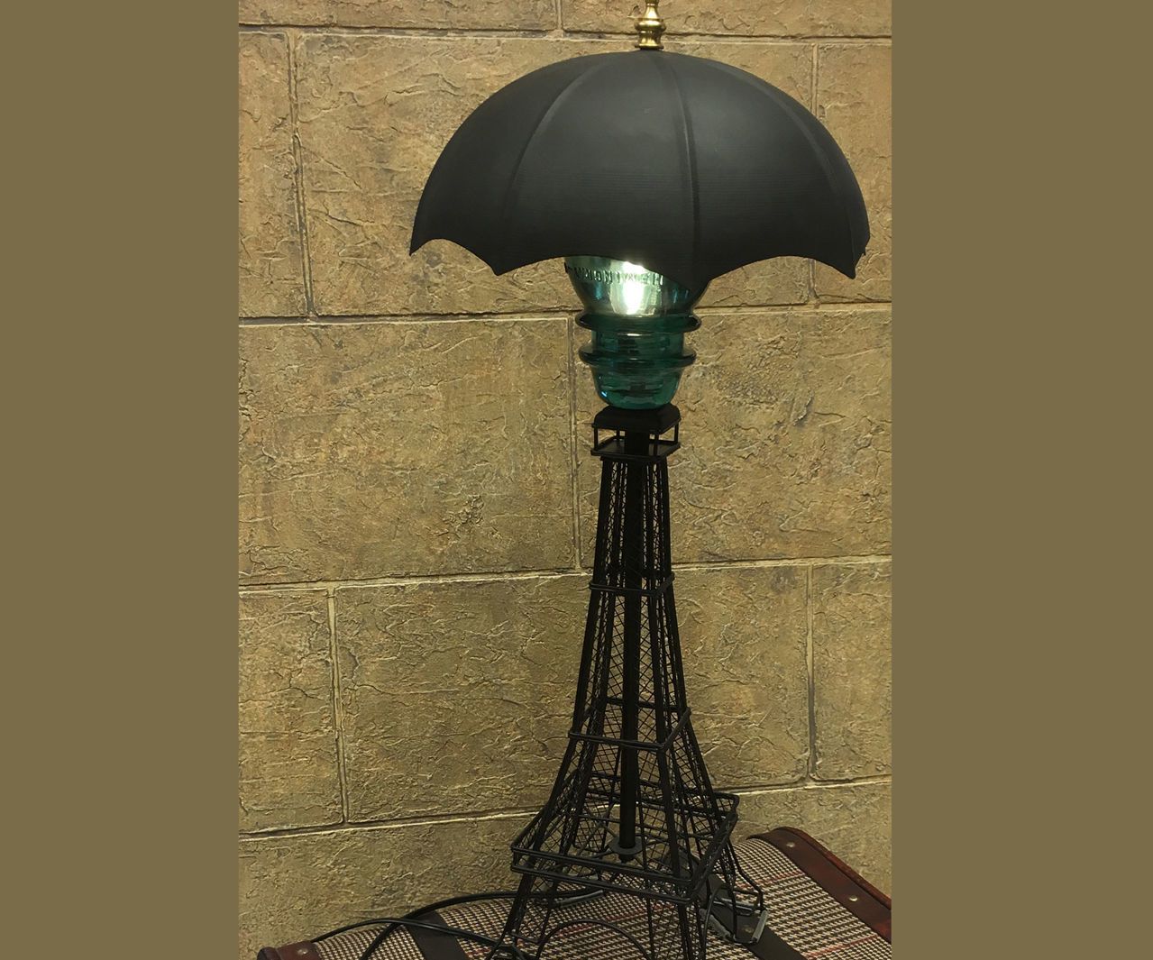 Upcycled Steampunk-Inspired Lamp