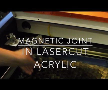 No-glue Magnetic Joint or Box Lid Catch in Lasercut Sheet