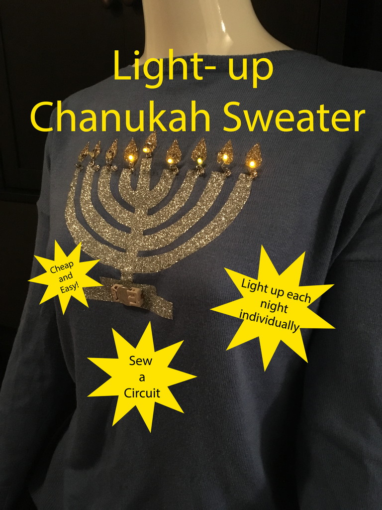 Light my menorah sweater deals