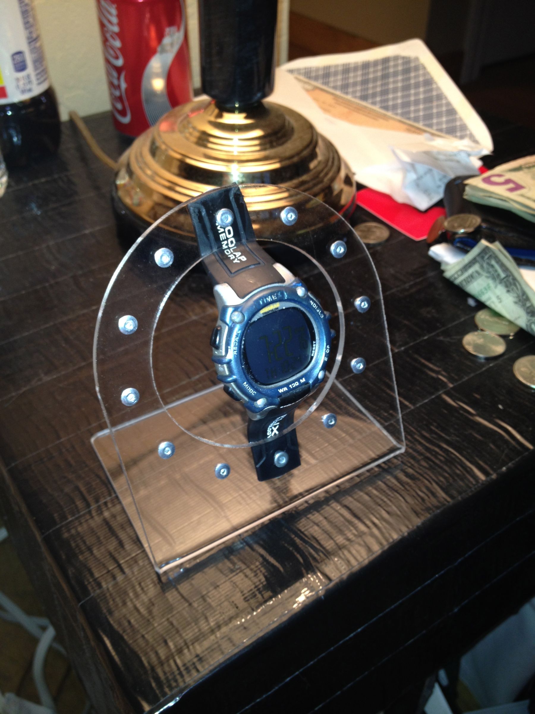 Bedside clock from watch