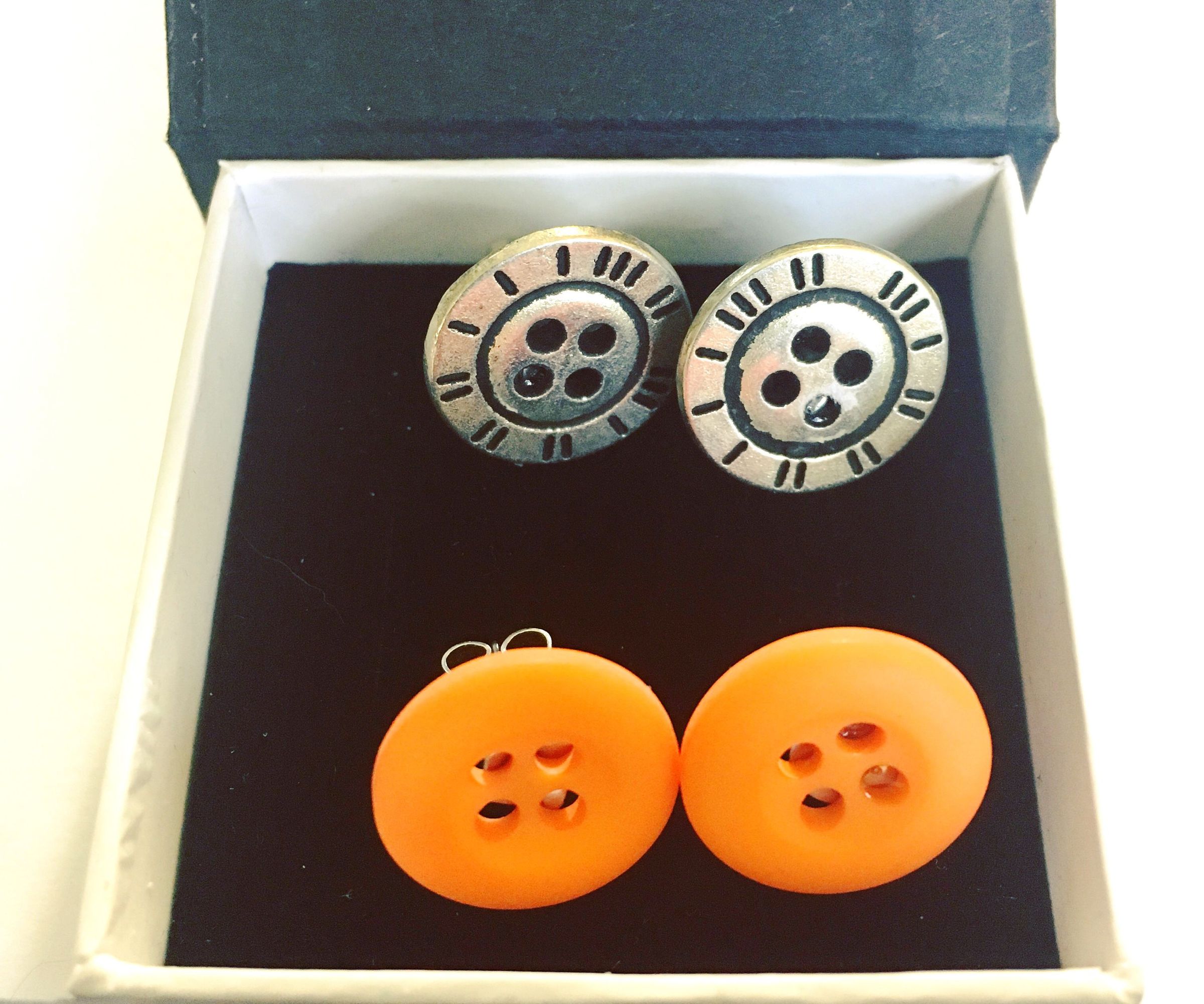 Button Stud Earrings
