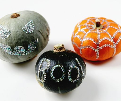 Diy Sequin Pumpkins