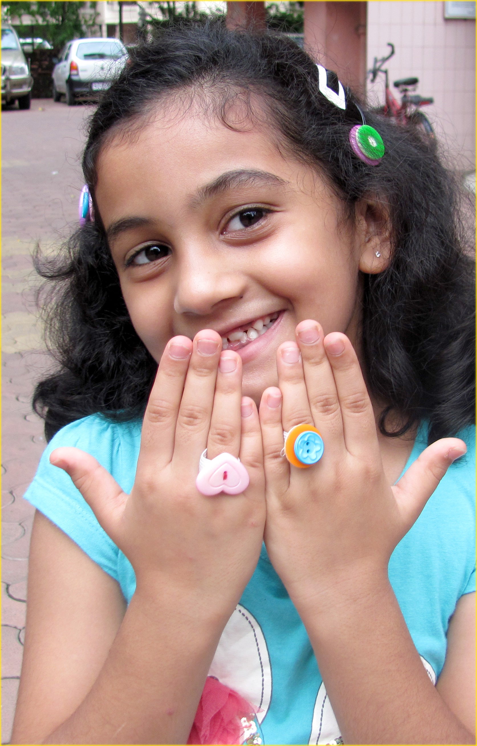 DIY Button Rings for Kids 4 Steps Instructables