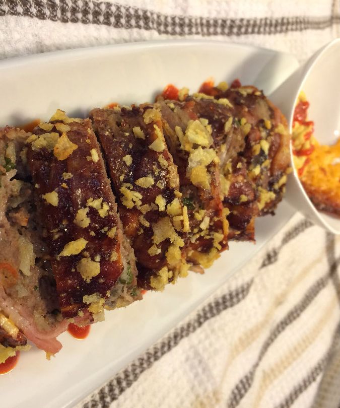 Bacon Wrapped Meatloaf Maki Roll 
