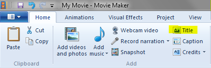 Add a Title Screen to Your Movie