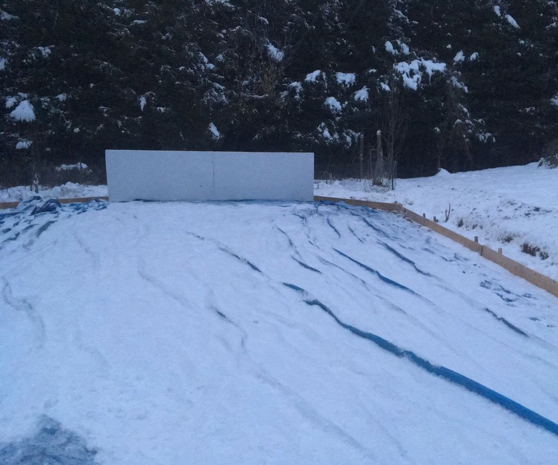 Outdoor Hockey Rink With End Boards