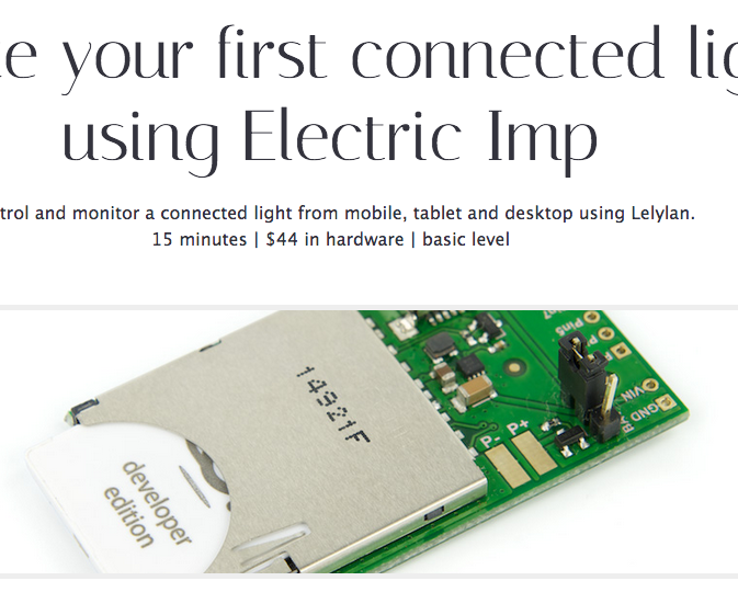 Create your own smart light using Electric Imp