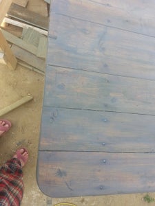 Clean Up and Stain the Table Top