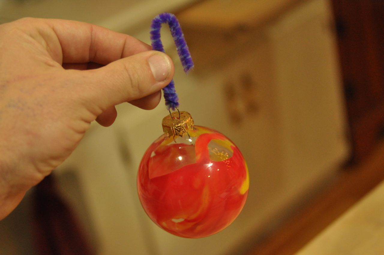 Crayon Swirl Christmas Ornaments