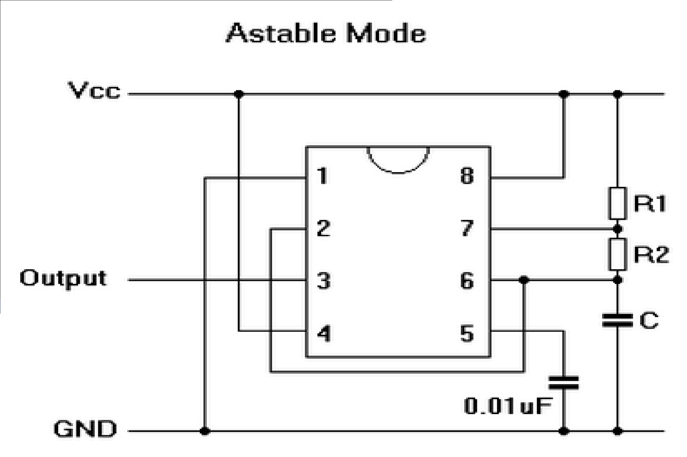555 Timer in ASTABLE Mode - a Tutorial With Theory, Schematic, & Lab Sections