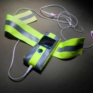 Custom-fit Reflective Cellphone/MP3 Armband With Money Pouch