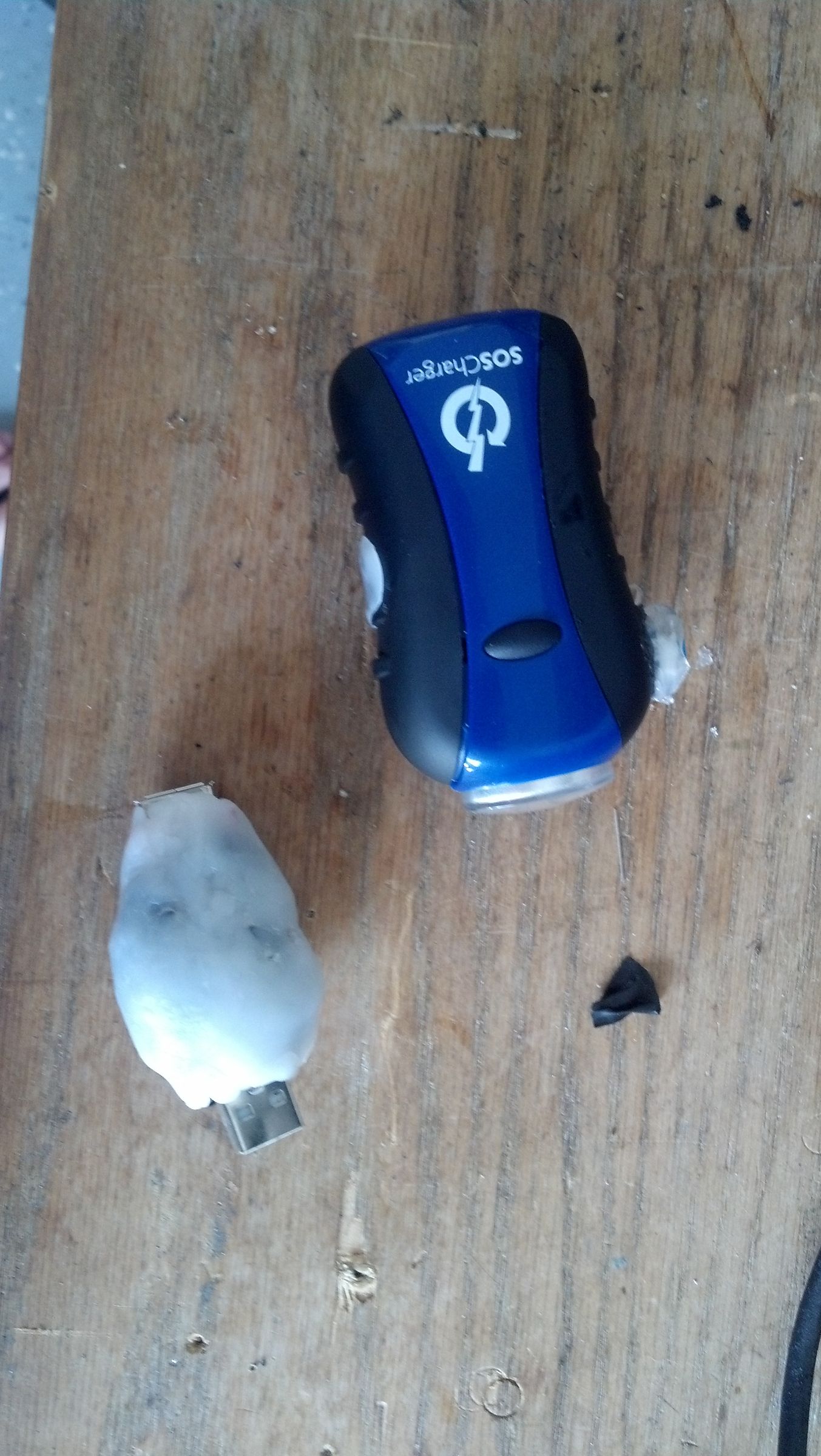 Charging a Smartphone Off an SOSCharger -- Without Turning the Crank!