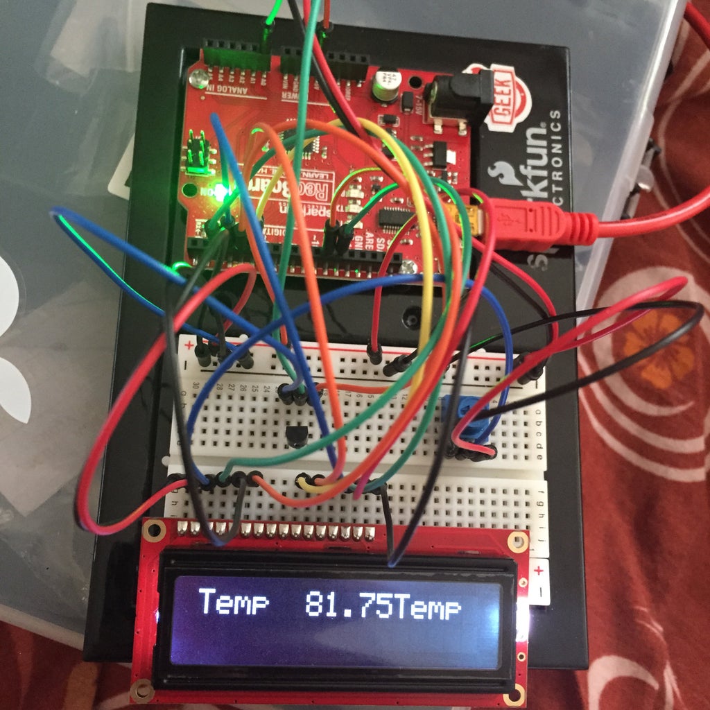 Temp. Sensor Display on LCD W/ Arduino : 3 Steps (with Pictures ...
