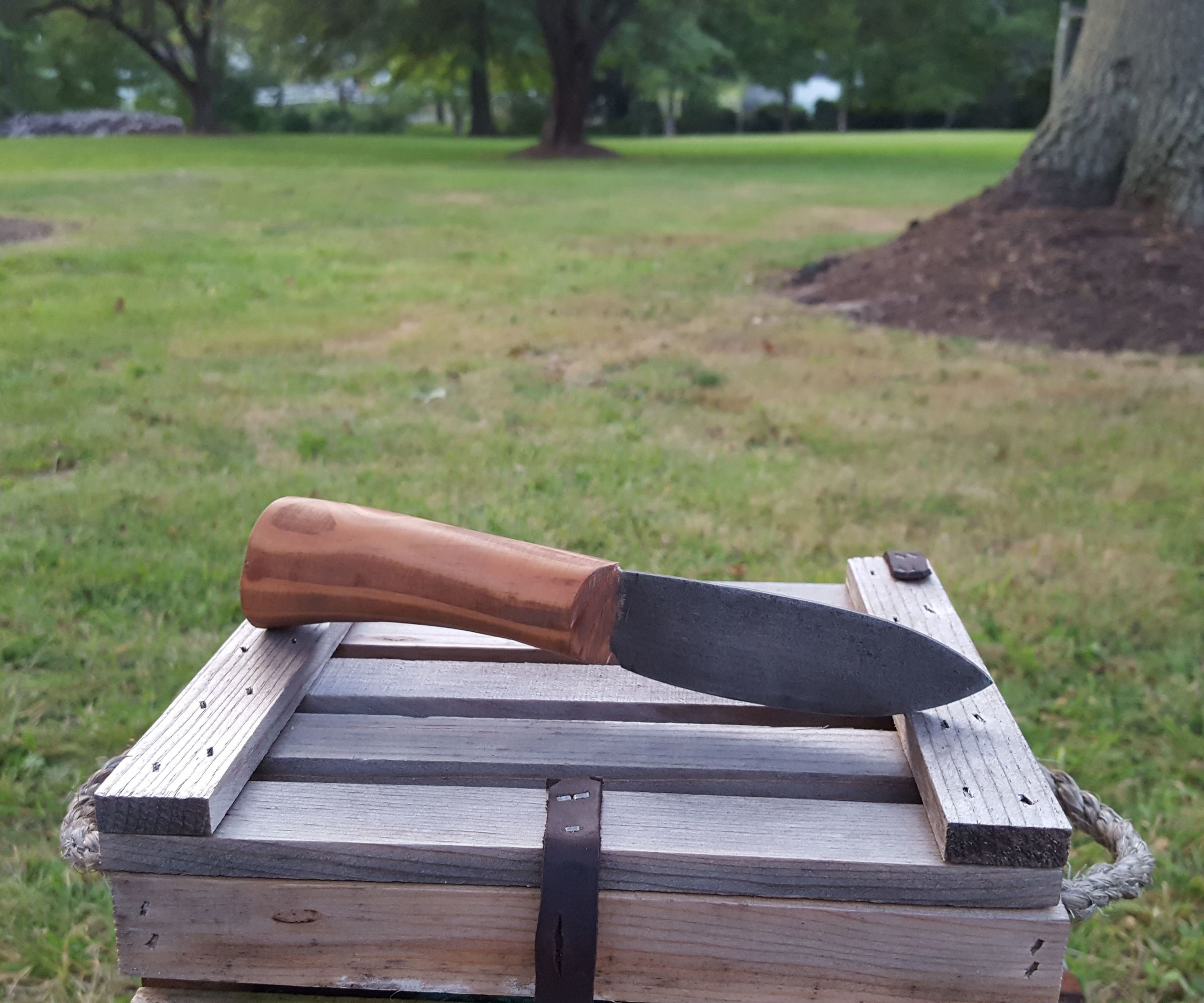 Acid Blackened Custom Hunting Knife