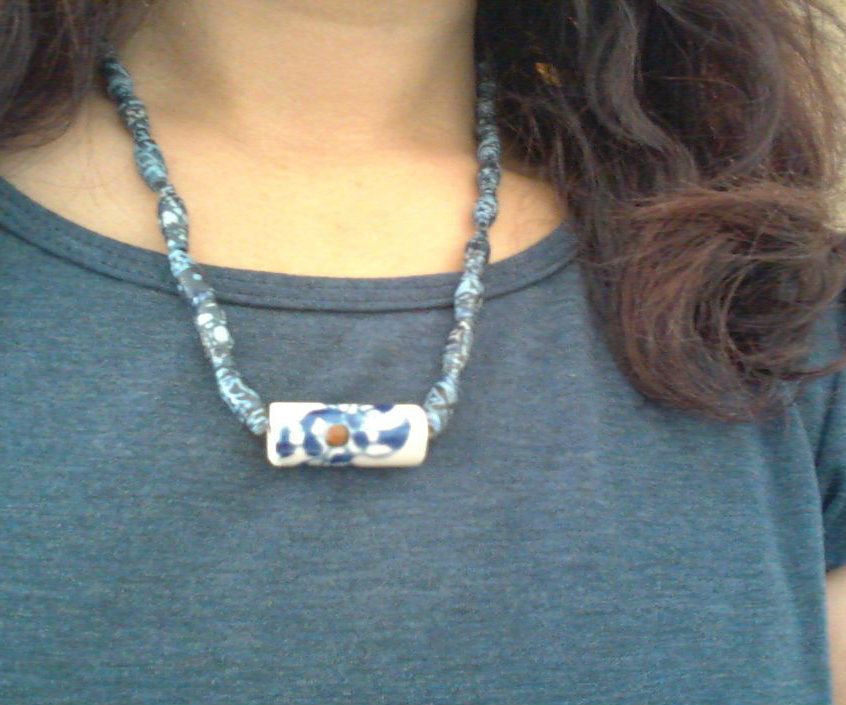 Washi Origami Paper Necklace