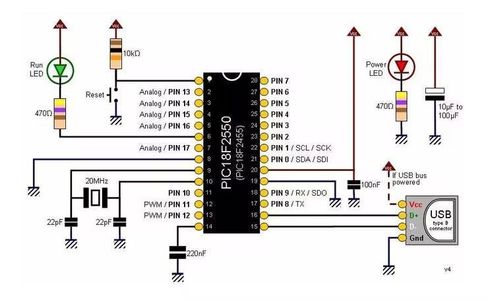 Basic Pinguino Schematic Circuit