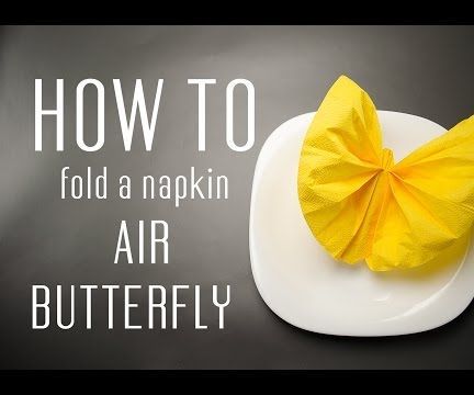 How to Fold a Napkin Into an Air Butterfly
