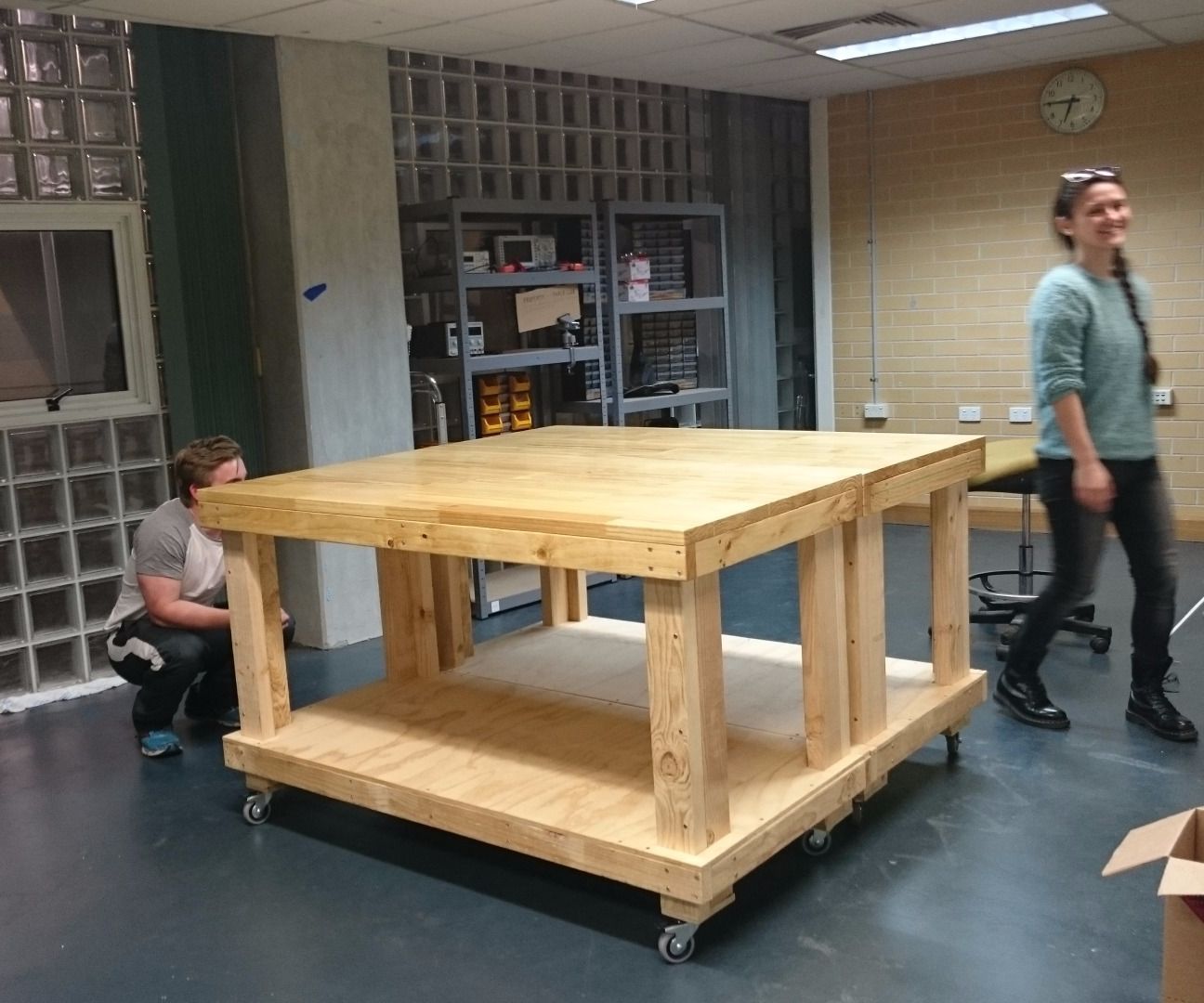 Makerspace Workbench on Wheels