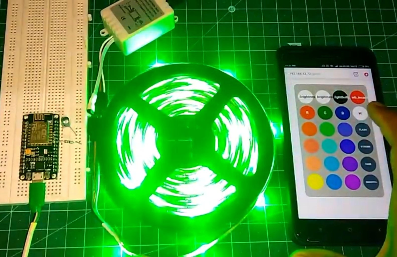 ESP8266 RGB LED STRIP WIFI Control | NODEMCU As a IR Remote for Led ...