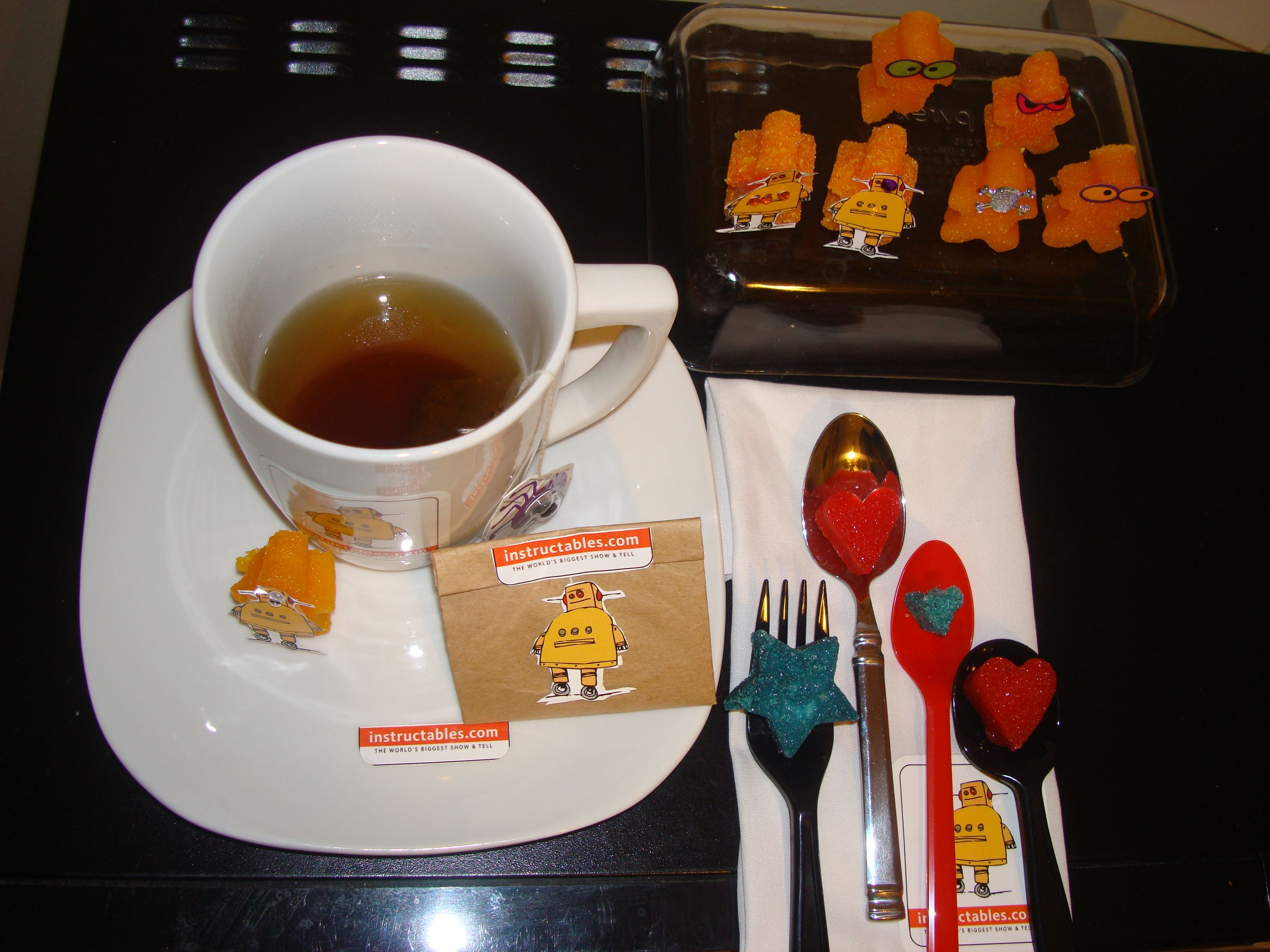 Character Tea Bags and Infused Sugar Cubes