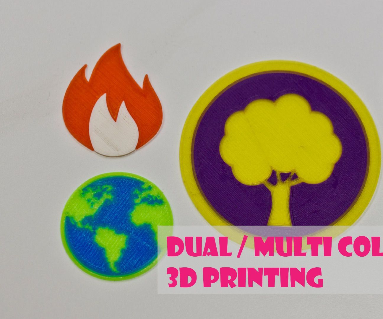 Dual or Multi Color 3D Printing With Single Extruder