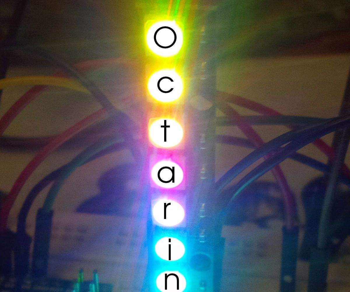 Octarine: an Arduino Powered Color Matching Game With WS2812 RGB LEDs