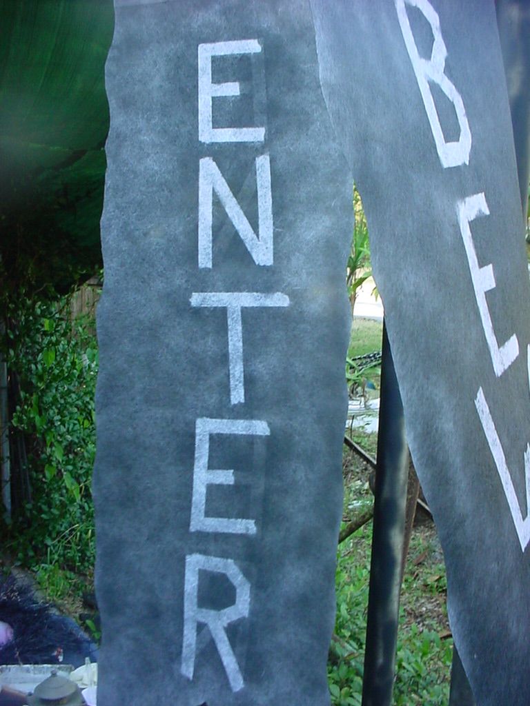 Entrance Banners for a Haunted House