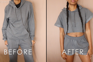 DIY Crop Top Hoodie Shorts Set No Sewing Required 8 Steps with Pictures Instructables