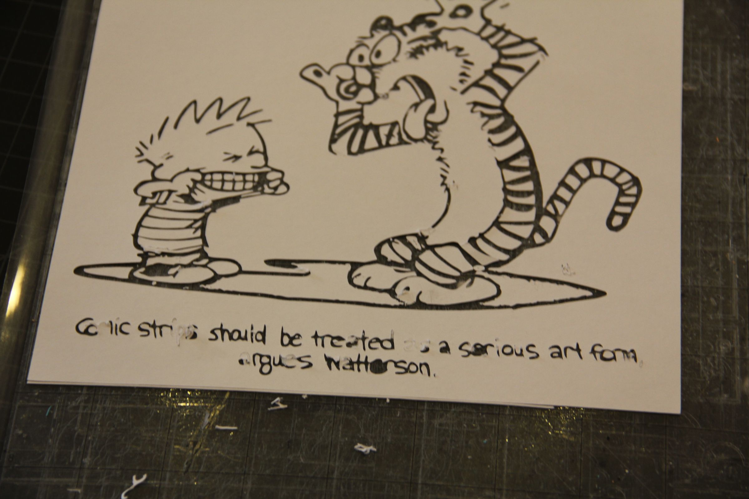 Paper Cut Calvin and Hobbes