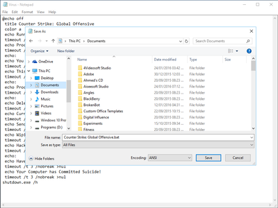 Save the File