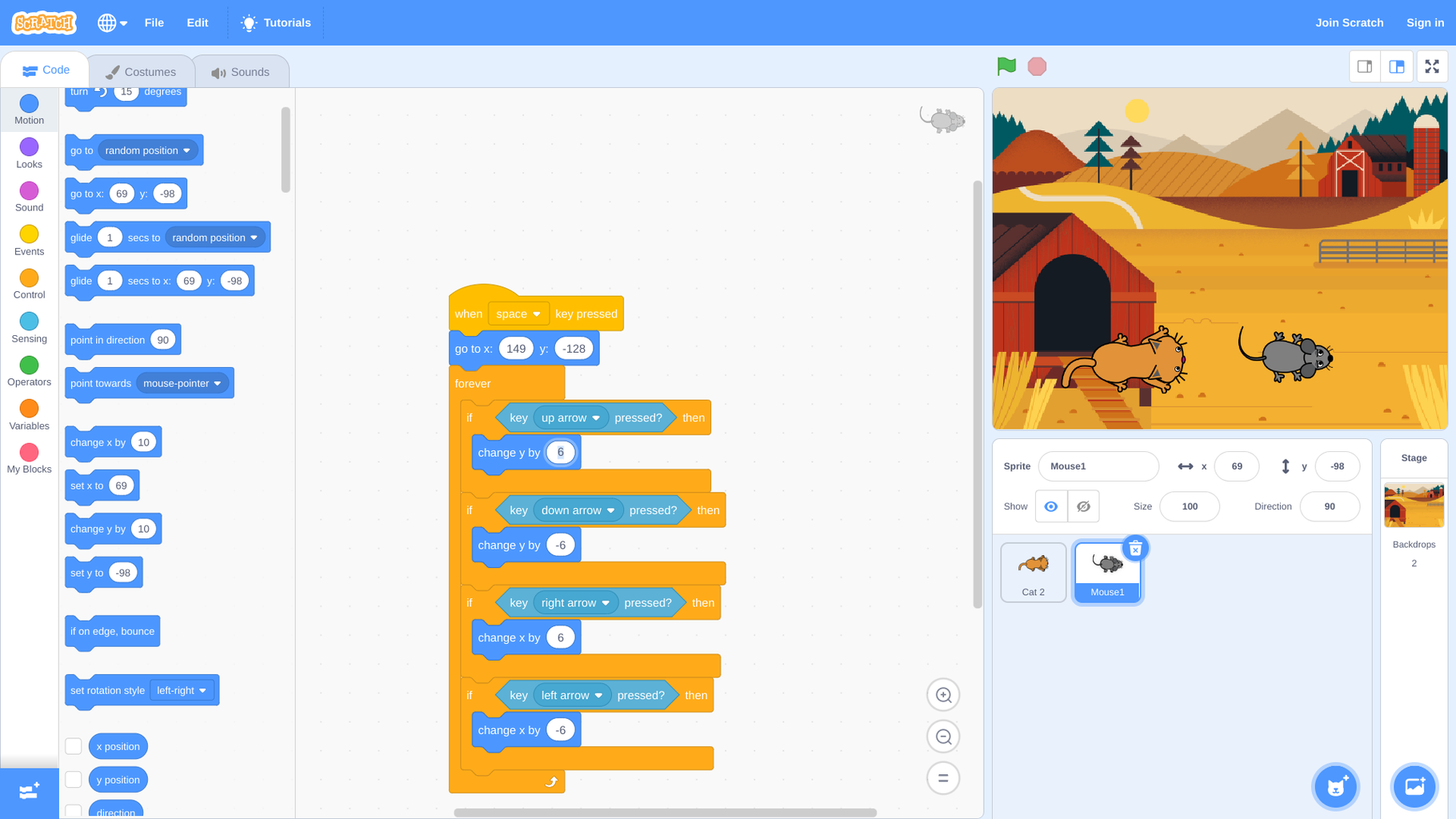 How to Program a Simple Cat & Mouse Game With Scratch! (videos Included