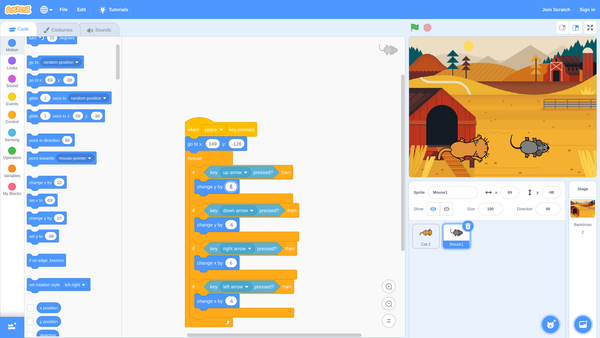Simple Mouse For Scratch Programming How to Program a Simple Cat & Mouse Game With Scratch! (videos Included ...