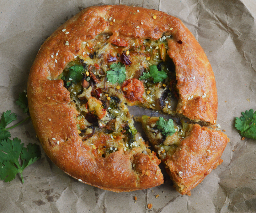 Wholewheat Galette With Savory Filling