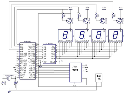 7-Segment Interfacing With 8051 (AT89s52,LM35,ADC0804) - Instructables