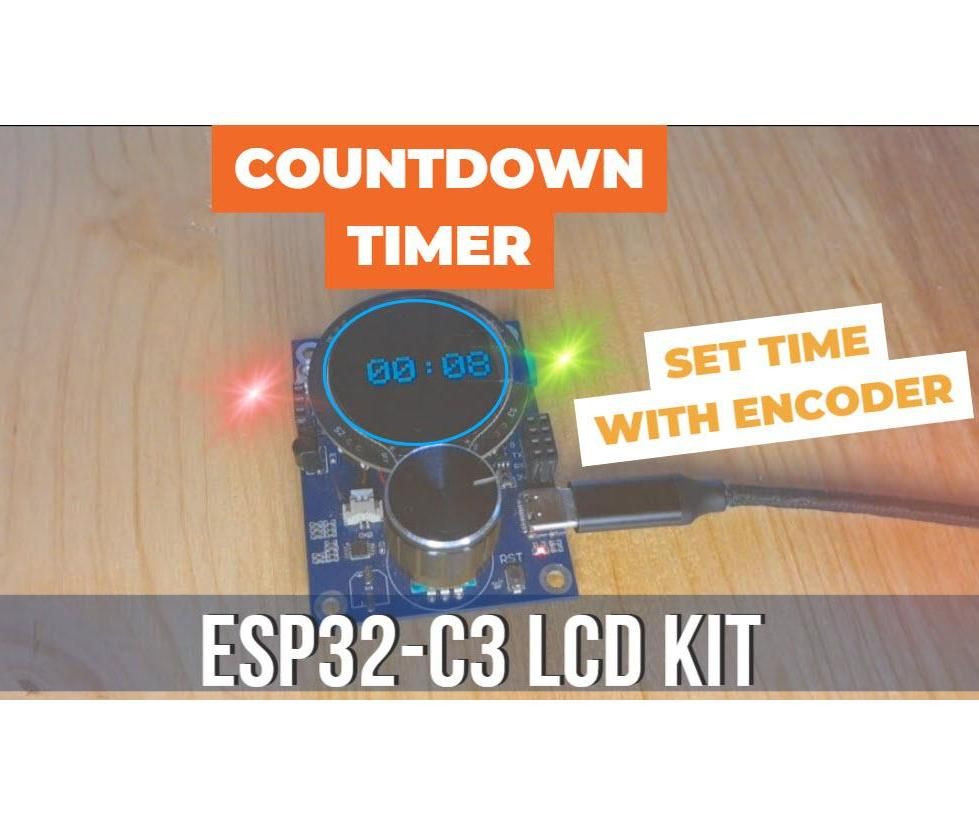 ESP32-C3 LCD Kit – RGB LED Countdown Timer Using Visual Programming