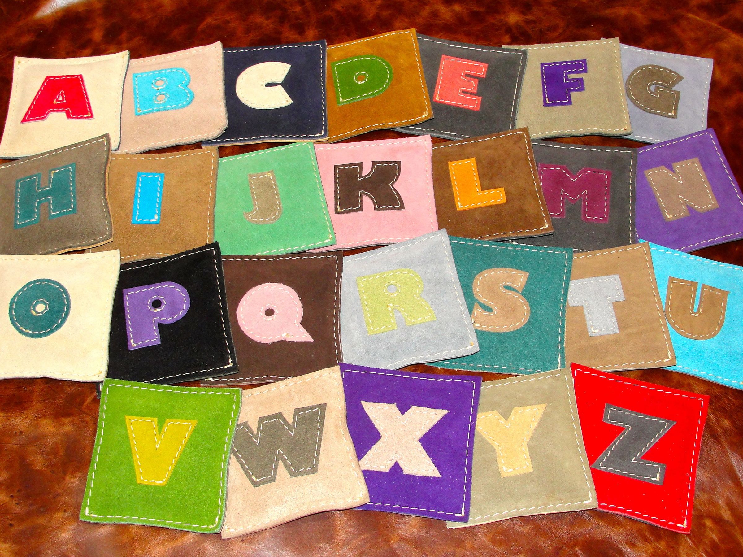 Leather Alphabet Bean Bags