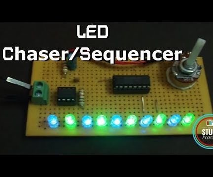 Running LED | LED Chaser or Sequencer Using 555 & 4017
